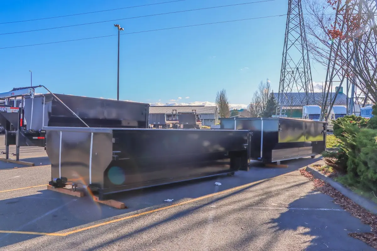 Roll-off dumpster ready for waste disposal at job site for Construction Dumpster Rental in Schaghticoke
